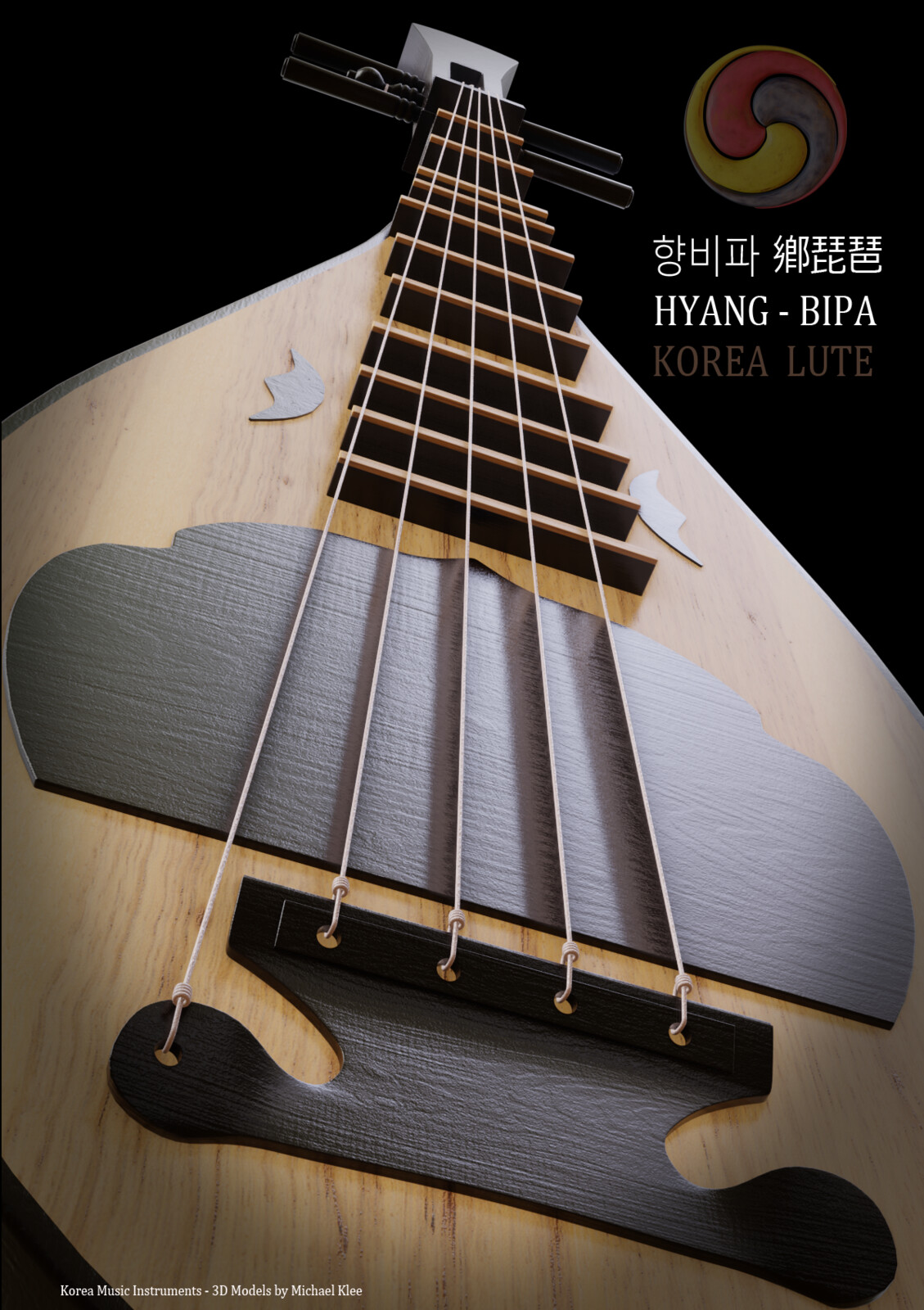 Hyang Pipa - Korea Lute 향비파  bottom