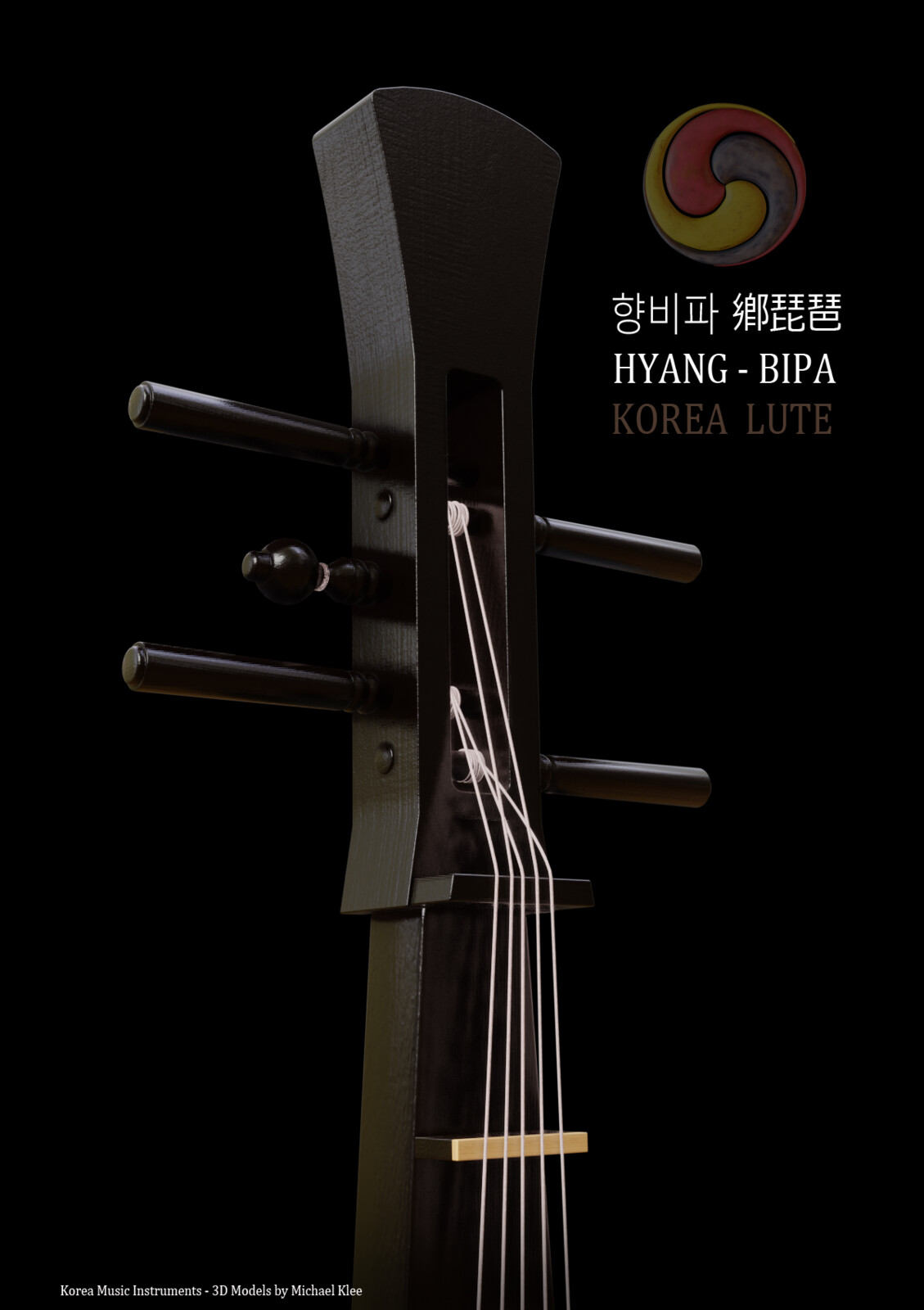 Hyang Pipa - Korea Lute 향비파  strings