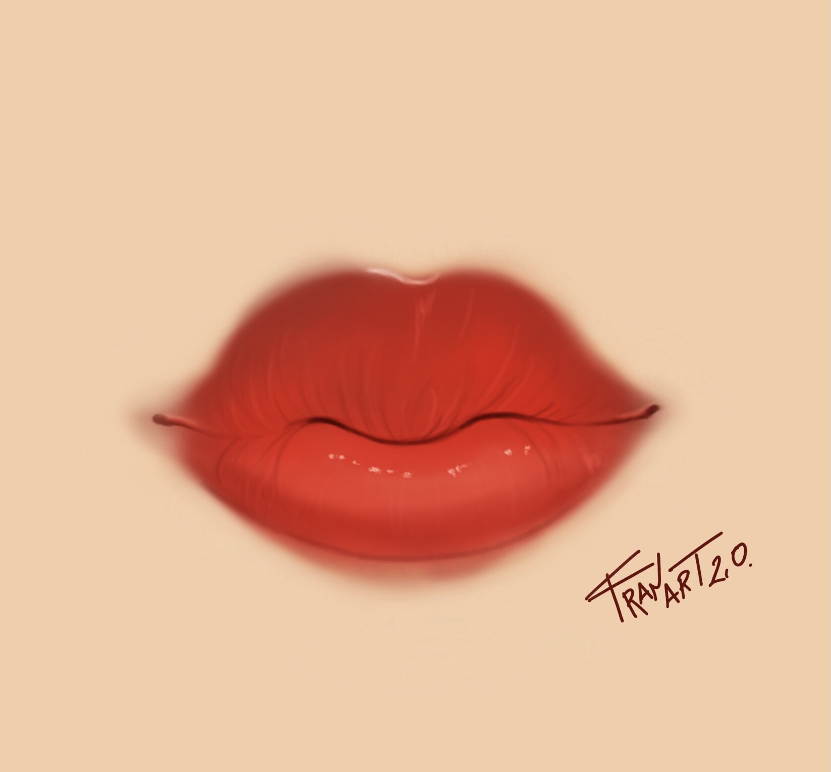 Girl with red lips sketch stock illustration. Illustration of painting -  171225826