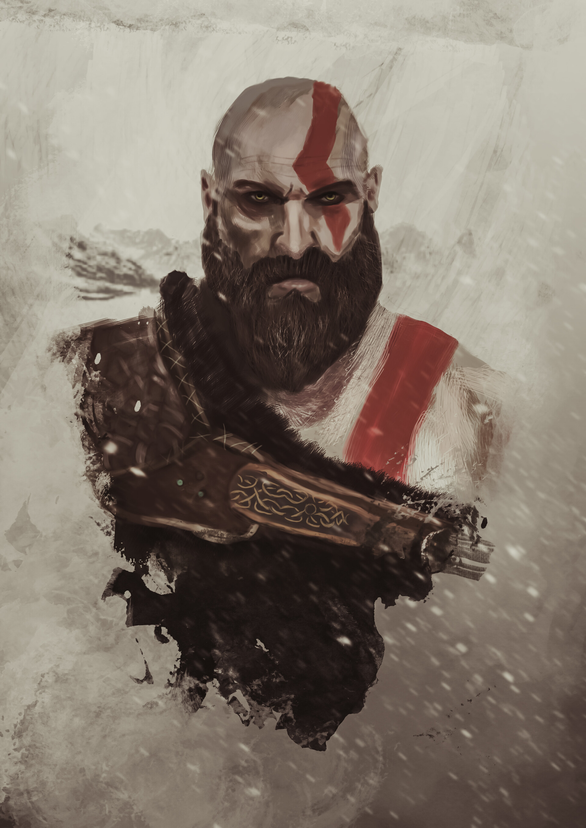 Artstation Kratos Fanart