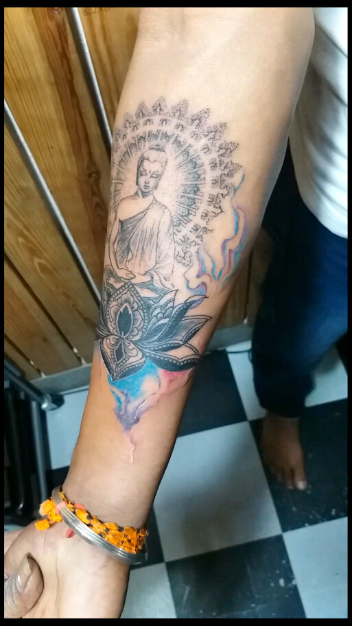 Tattoo uploaded by Vinnie Caldas • Colour Buddha Lotus flower • Tattoodo