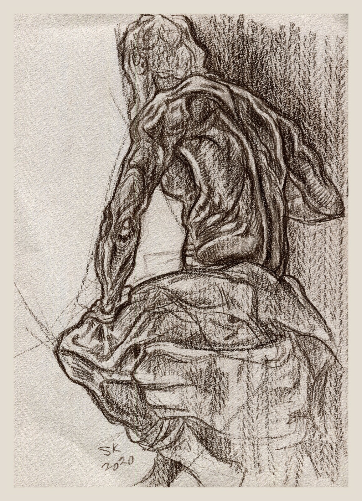 Coloured pencil on paper. Photo reference is my own from Musee d'Orsay.