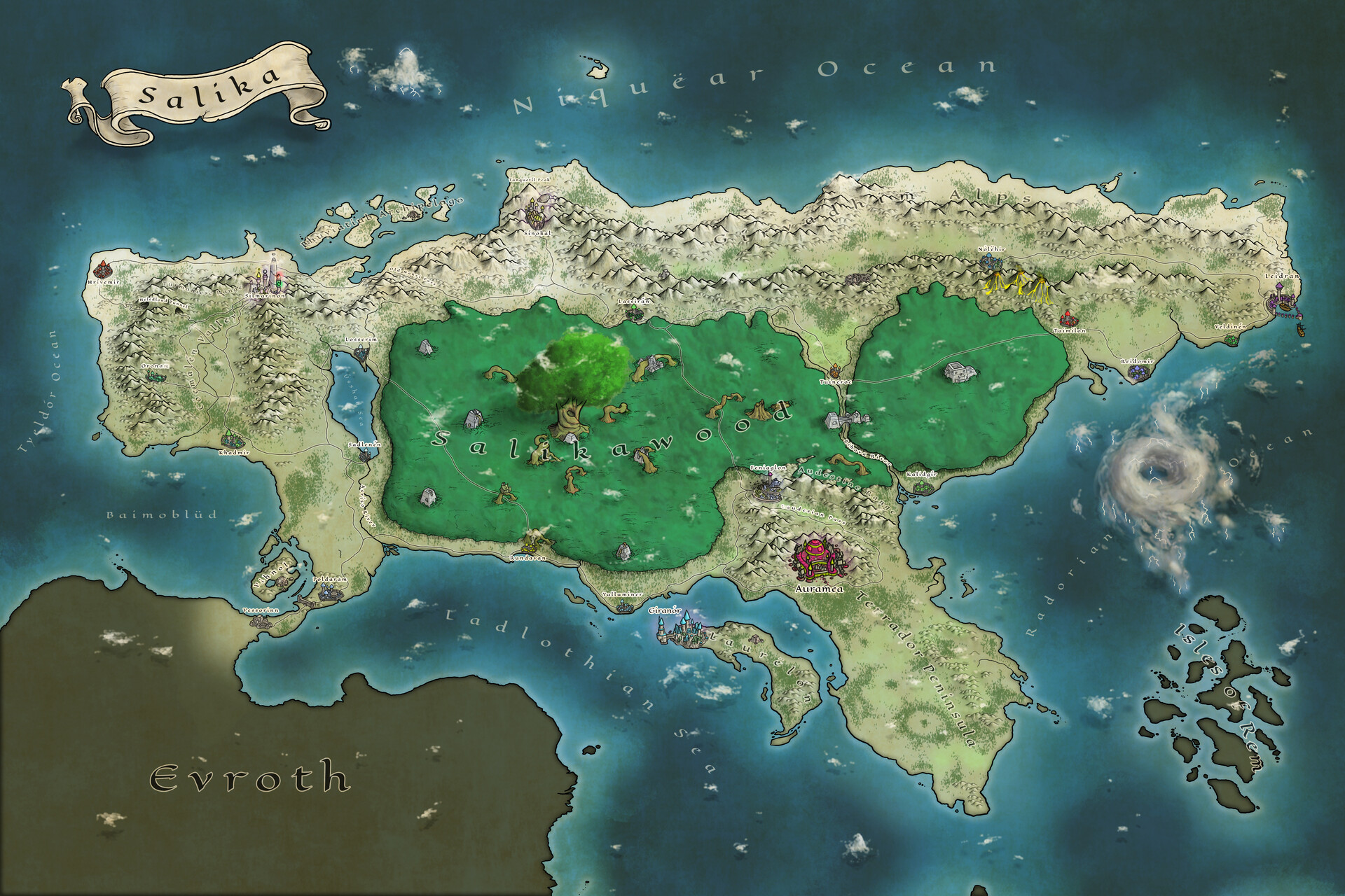 ArtStation - The Continent of Salika