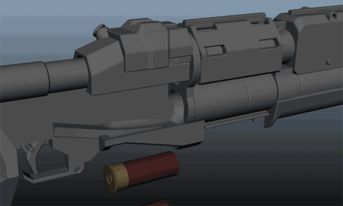 Cyberpunk 2077 Borg Shotgun reload animation - by rmory studios