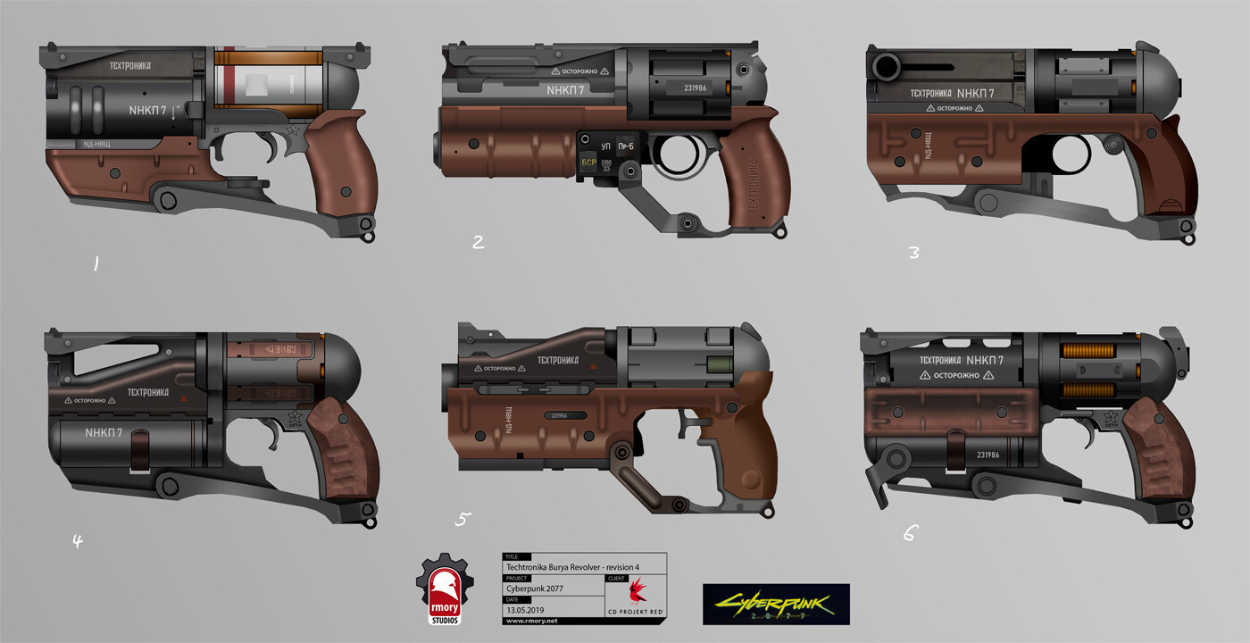 Cyberpunk2077 Burya Revolver Variations - by rmory studios