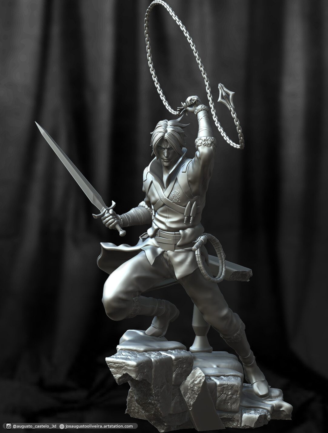 Castlevania trevor belmont shop statue