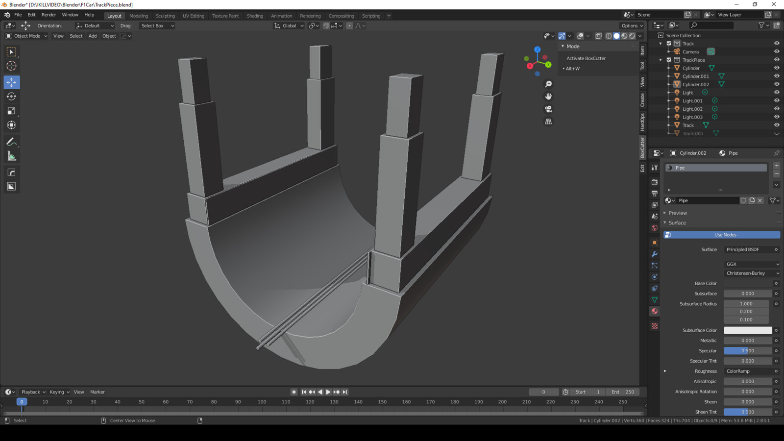 Modeling the track