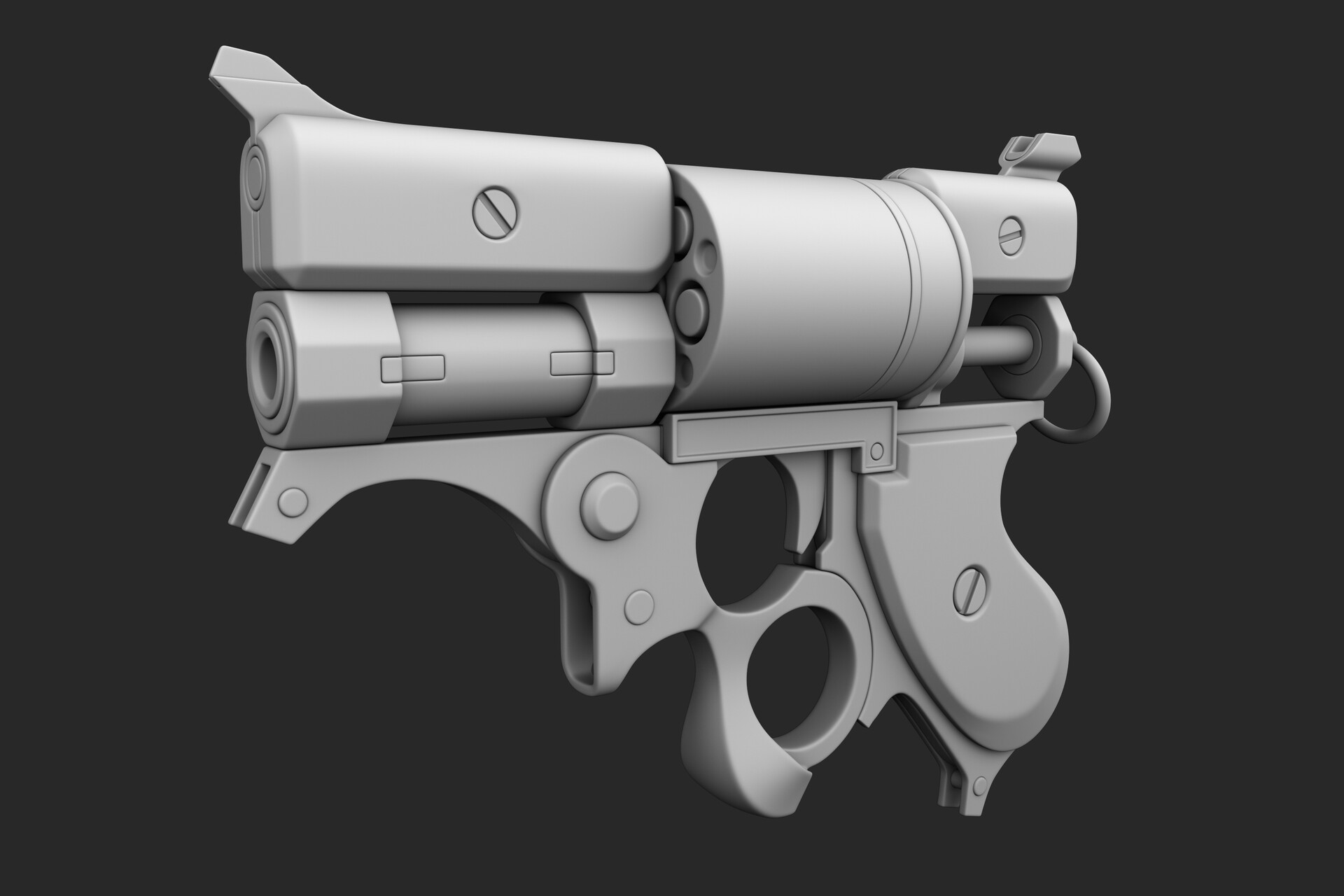 ArtStation - Steam Punk revolver