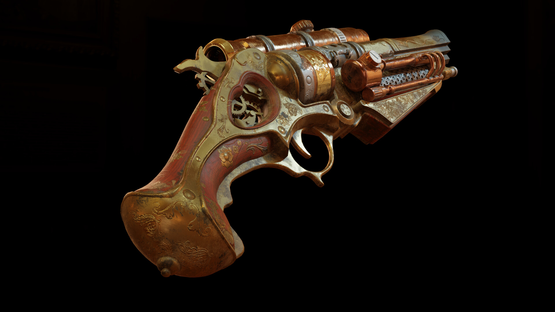 ArtStation - Steampunk handgun