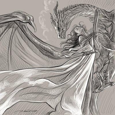 Antonello venditti bozzetto la verginee il drago