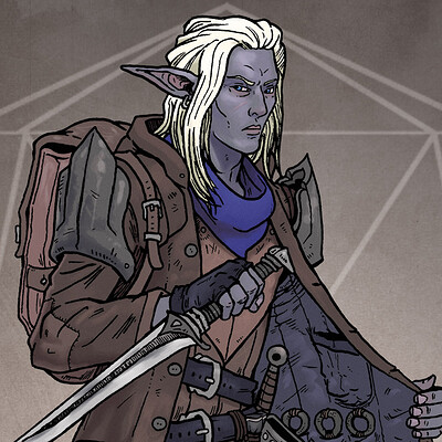 Eric young drow m rogue redraw