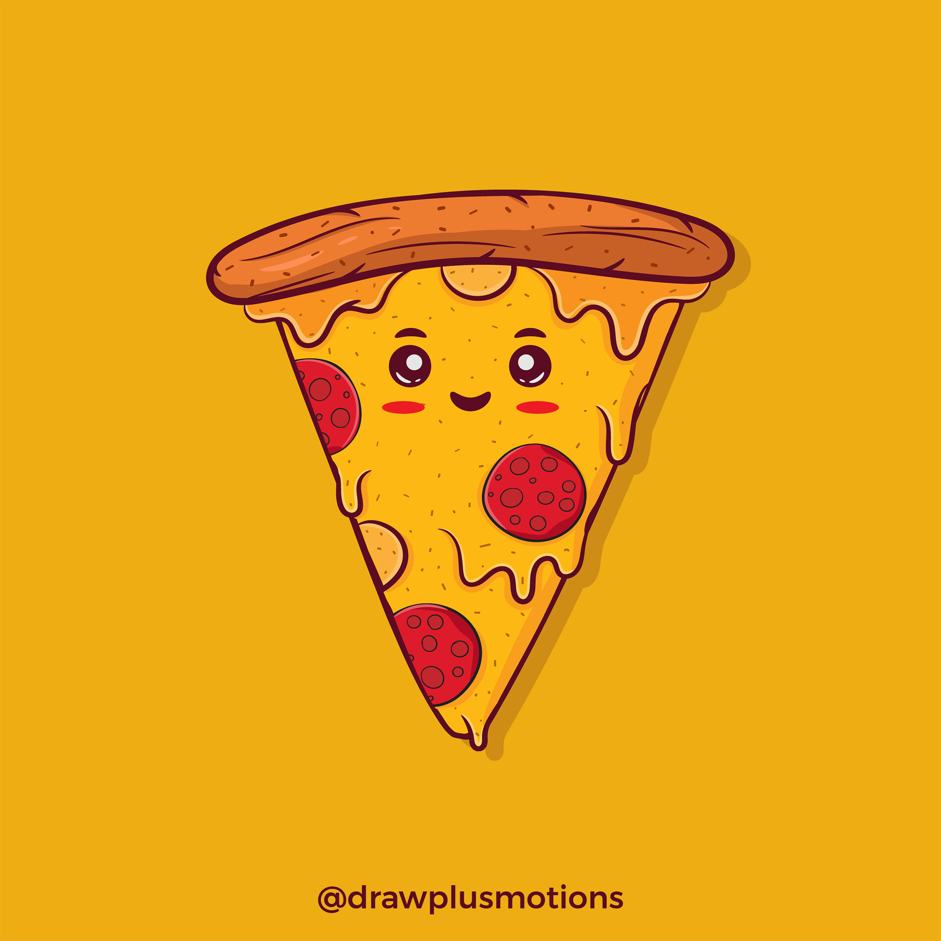 ArtStation - Cute pizza illustration