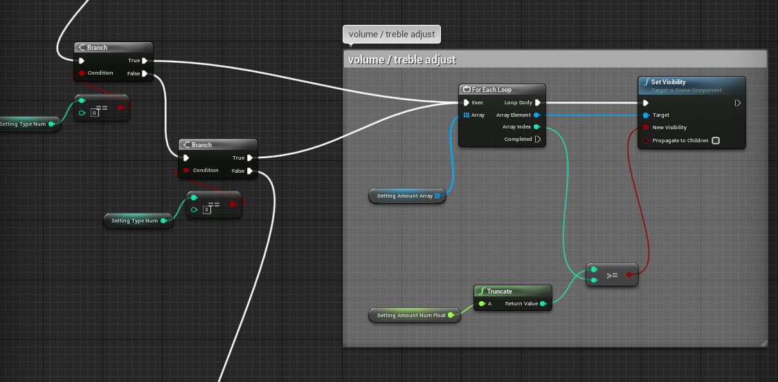 If Treble or Volume is selected, then you may adjust the levels. 