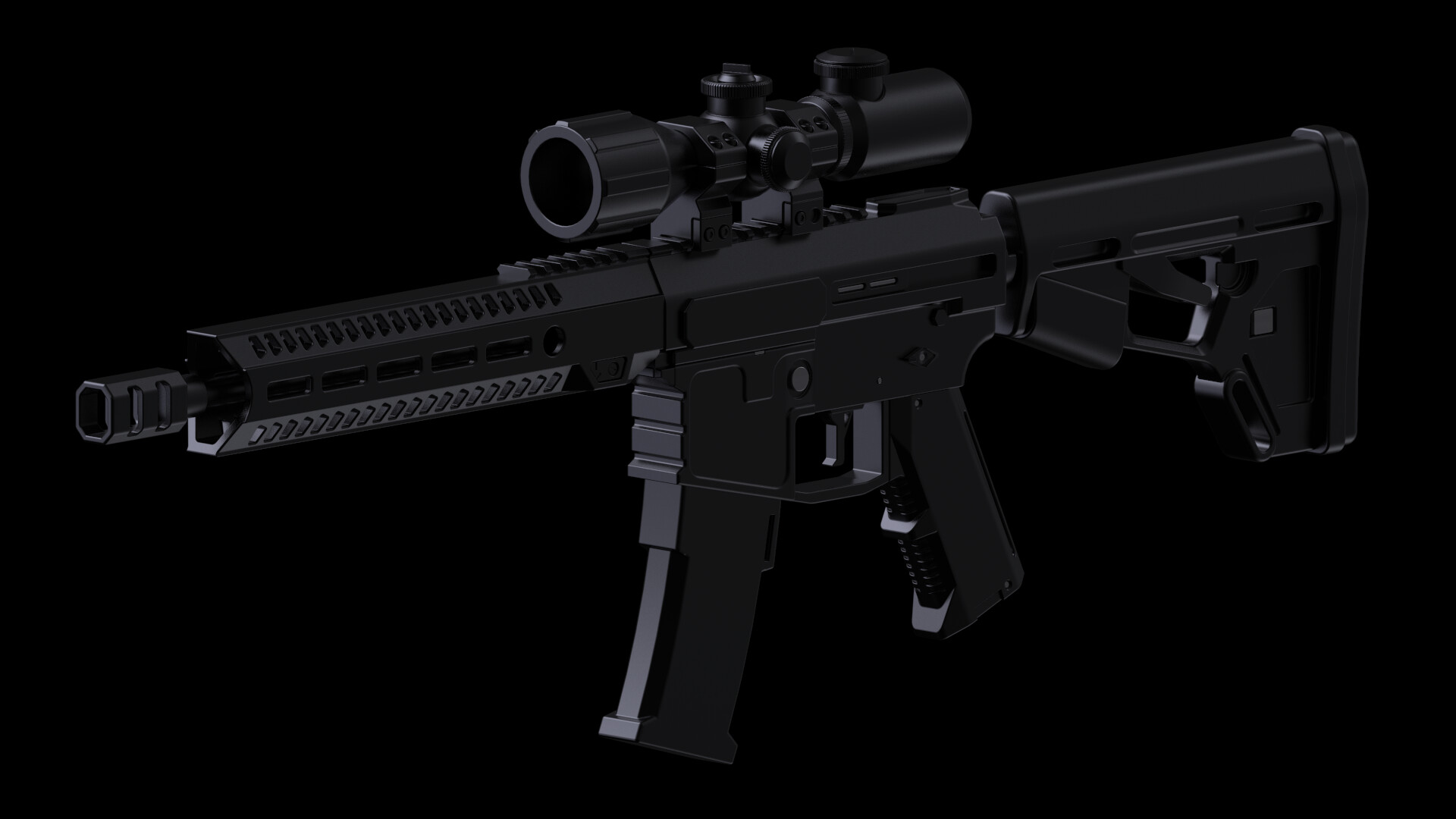 ArtStation - Assault Rifle Weapon Study