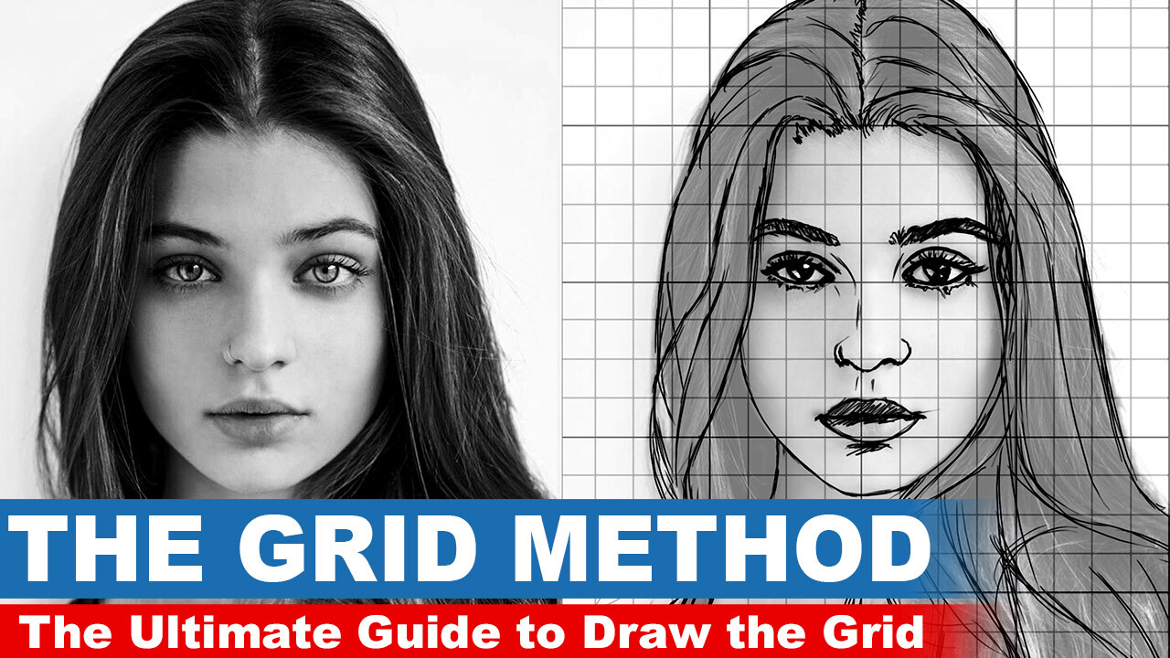 Artstation - How To Use The Grid Method For Drawing And How To Continue  Without It