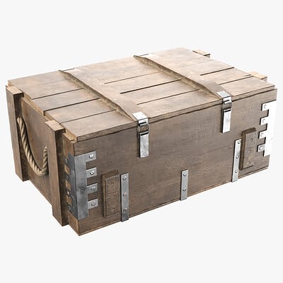 Wooden Box - 3D Asset