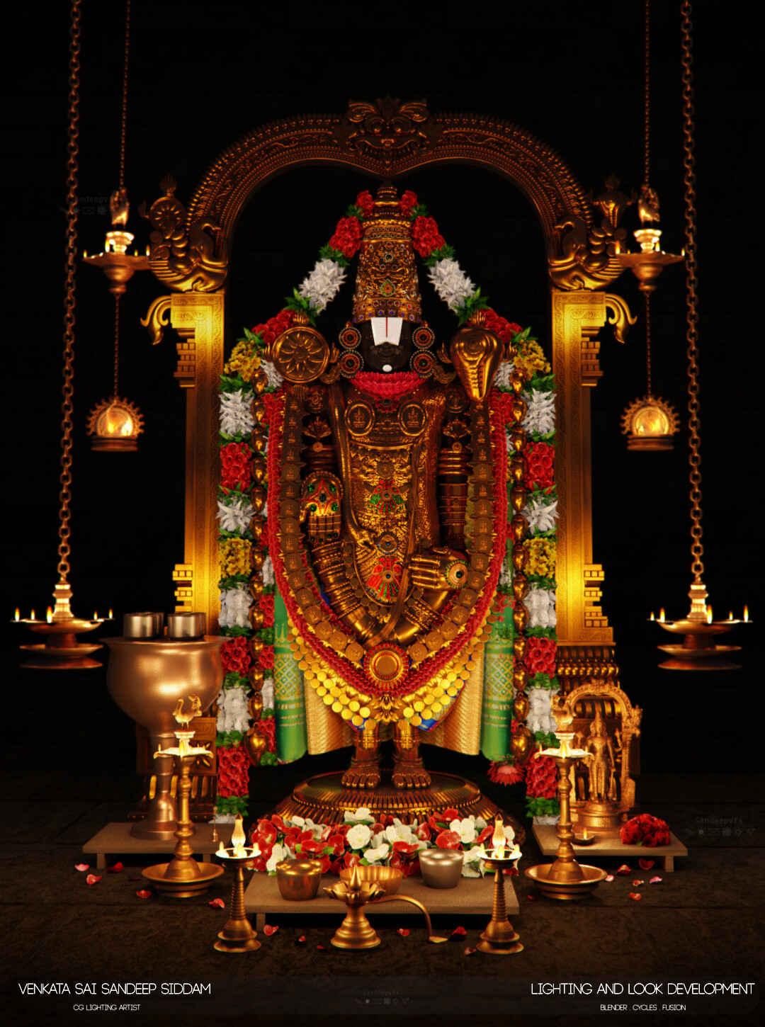 Venkata Sai Sandeep Siddam - Lord Venkateshwara Swamy Lighting and Look  Development