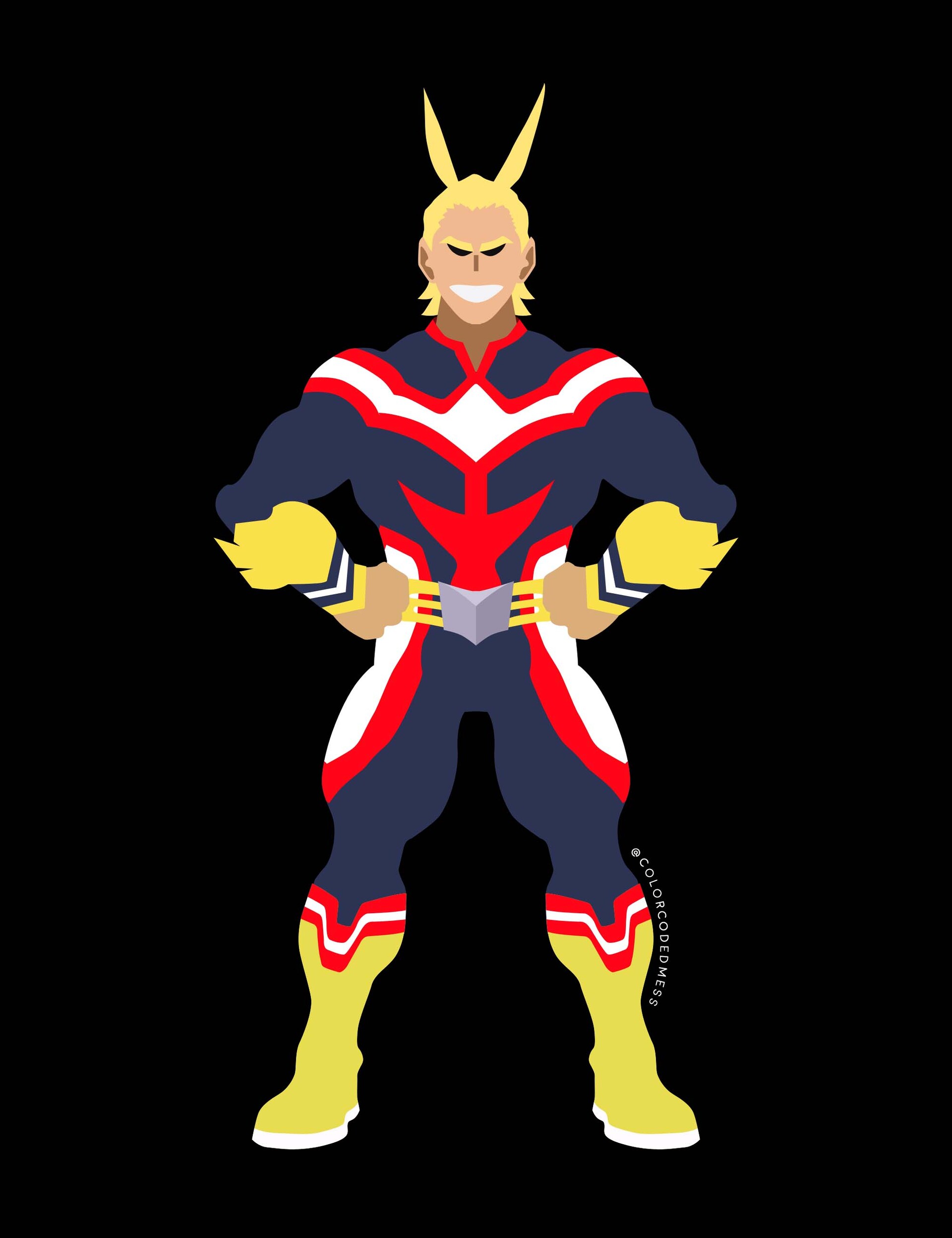 All Might Costumes Three Ages Artstation