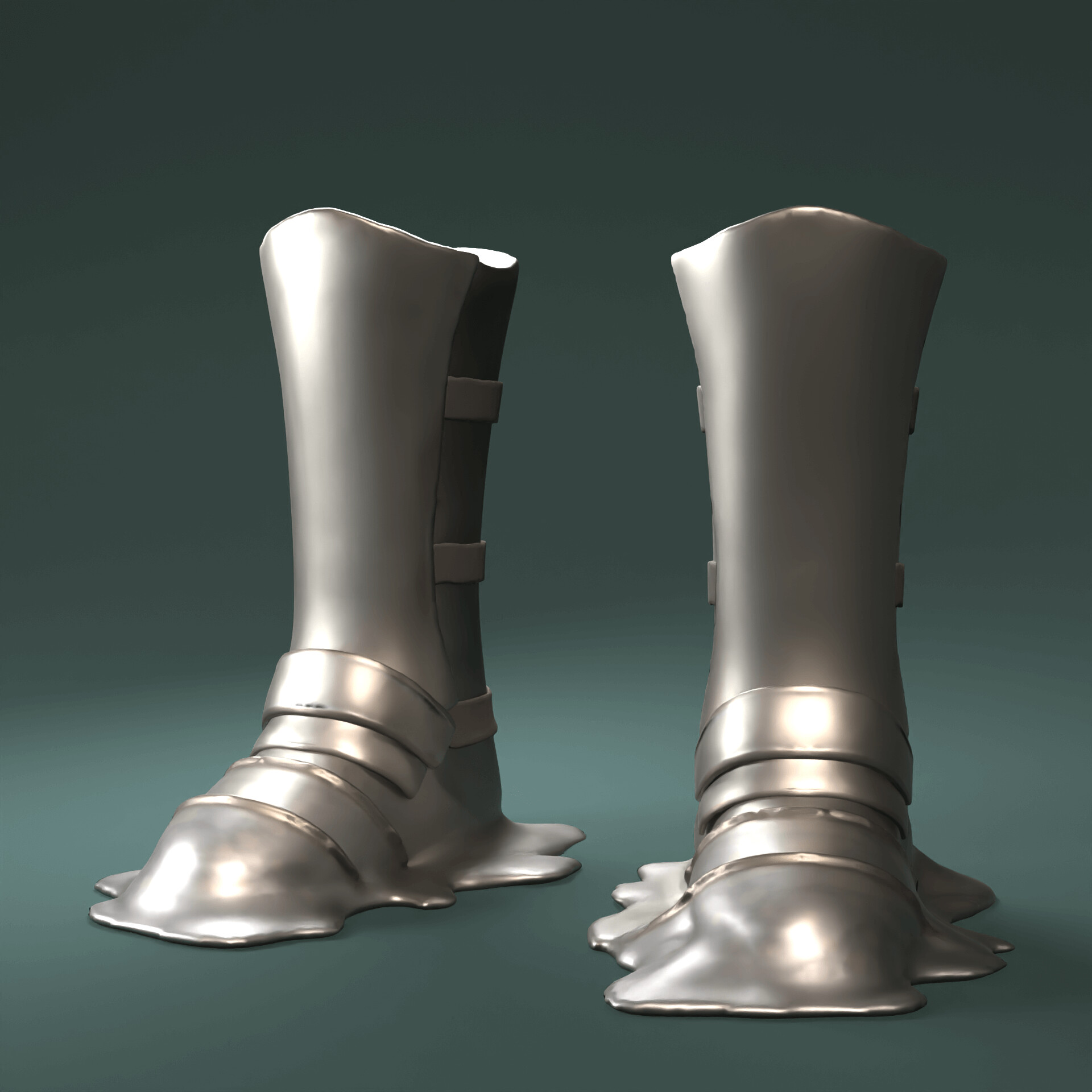 ArtStation - Melting Armor - SculptJanuary2021, day 16