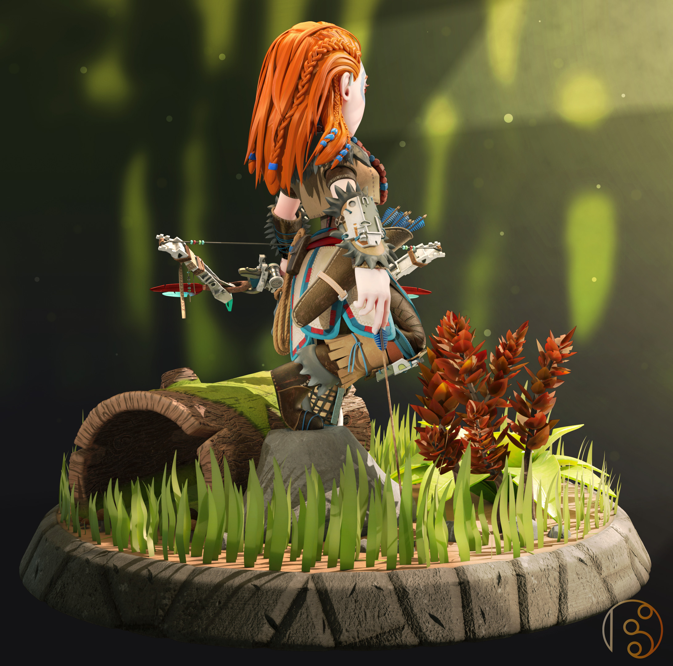 Aloy Right View (Rendered in Arnold)
