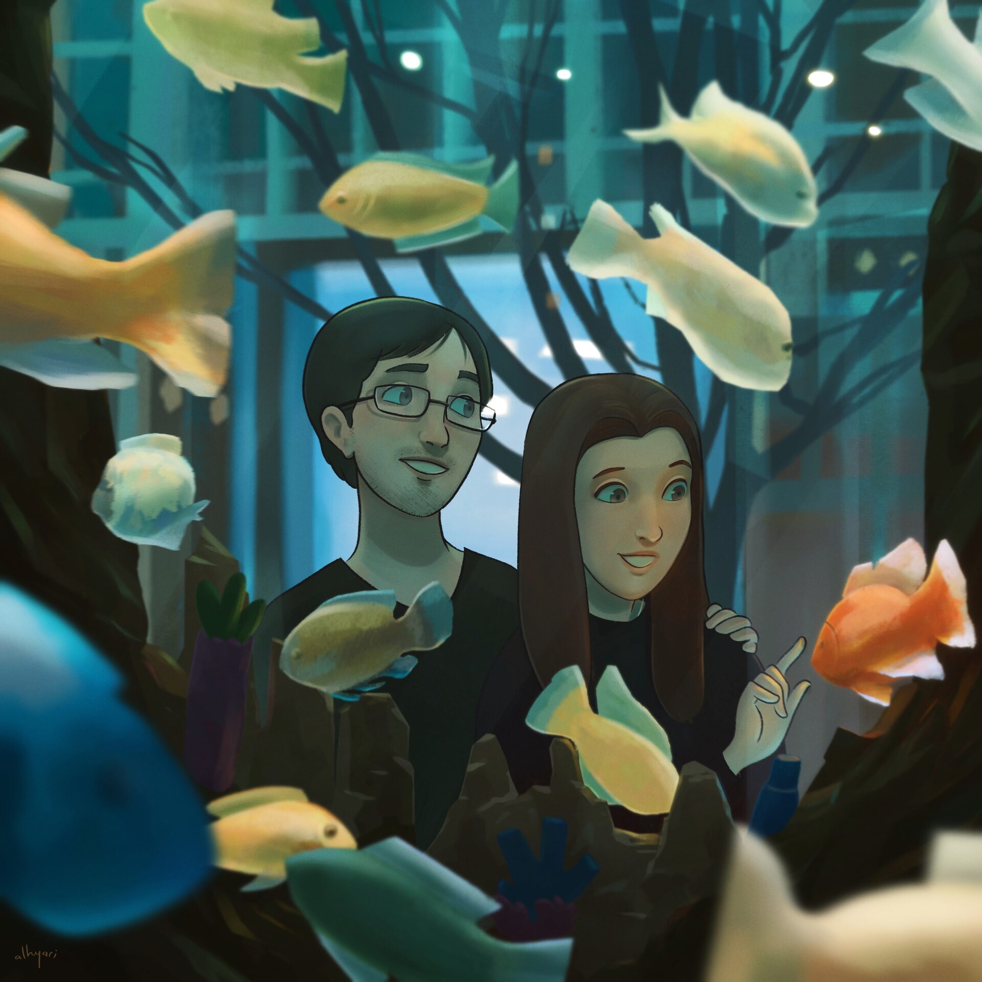 ArtStation Aquarium Narrative Digital Painting