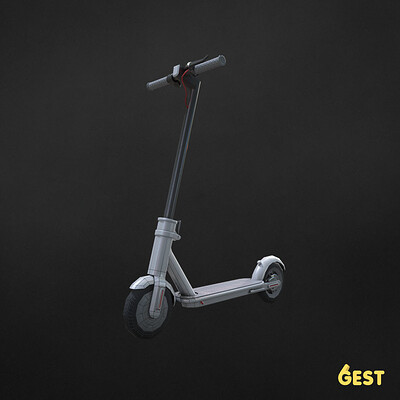 Gest electric scooter gest 3d model low poly max obj 3ds fbx stl dae