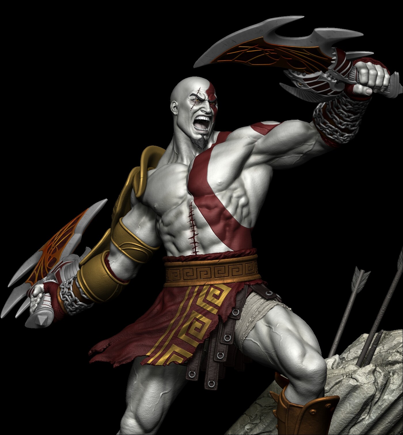 ArtStation - GOD OF WAR 1 - Kratos (fanart)