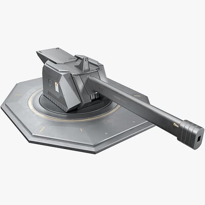 Turret - Railgun 3D Asset