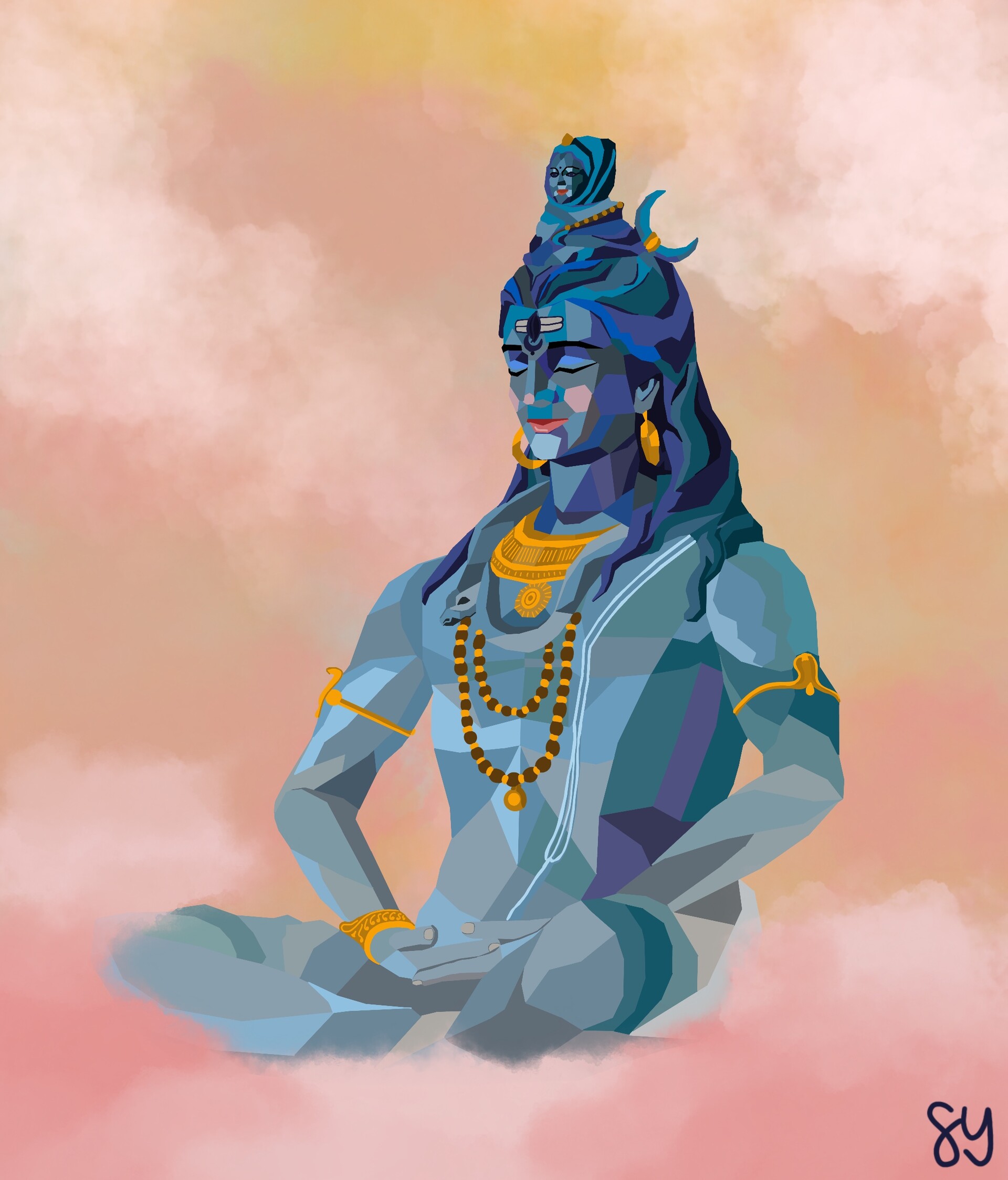 Lord Shiva in a AnimeManga styled drawing mix by Tywary on DeviantArt