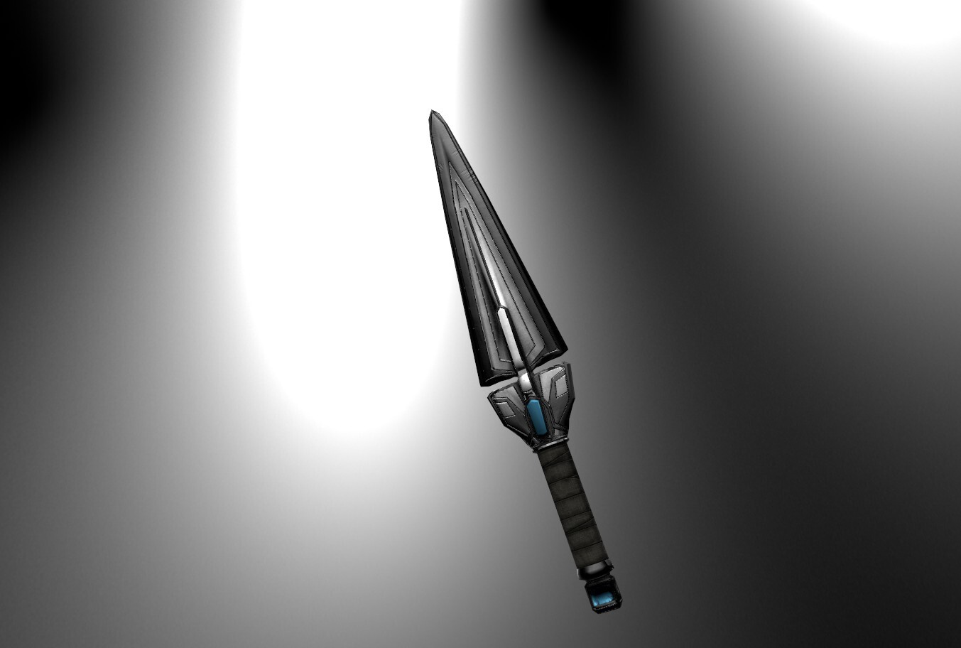 Screenshot of the knife as rendered in Substance Painter