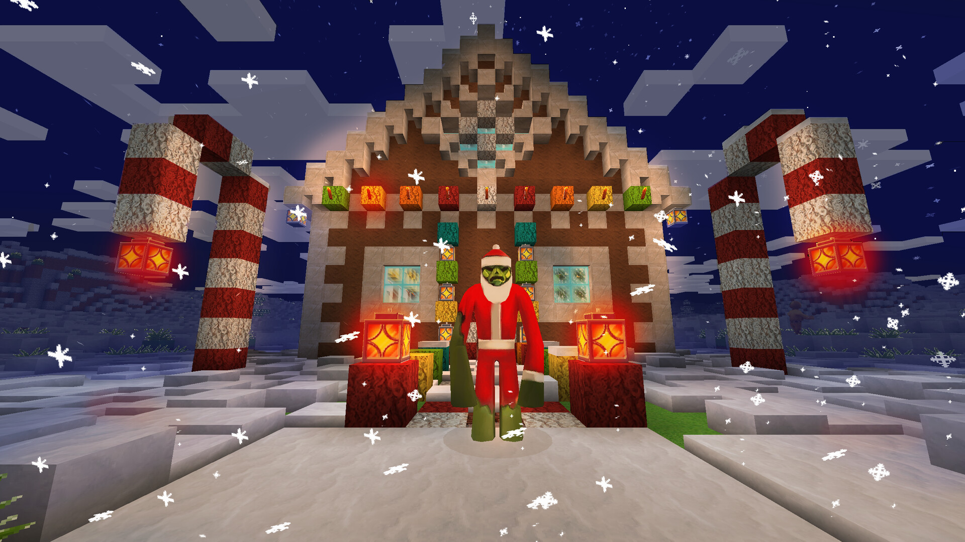 Artstation Christmas Lights On Gingerbread House In Realmcraft Free Minecraft Stylegame Tellurion Mobile Some serious minecraft blueprints around here! artstation christmas lights on
