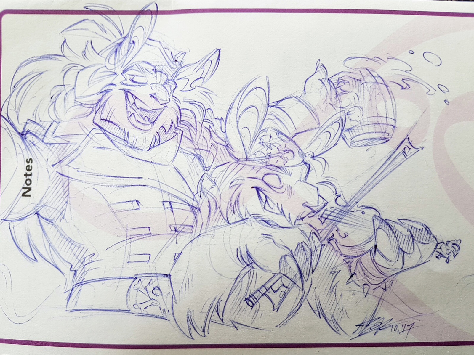Original sketch, ballpoints (2017)