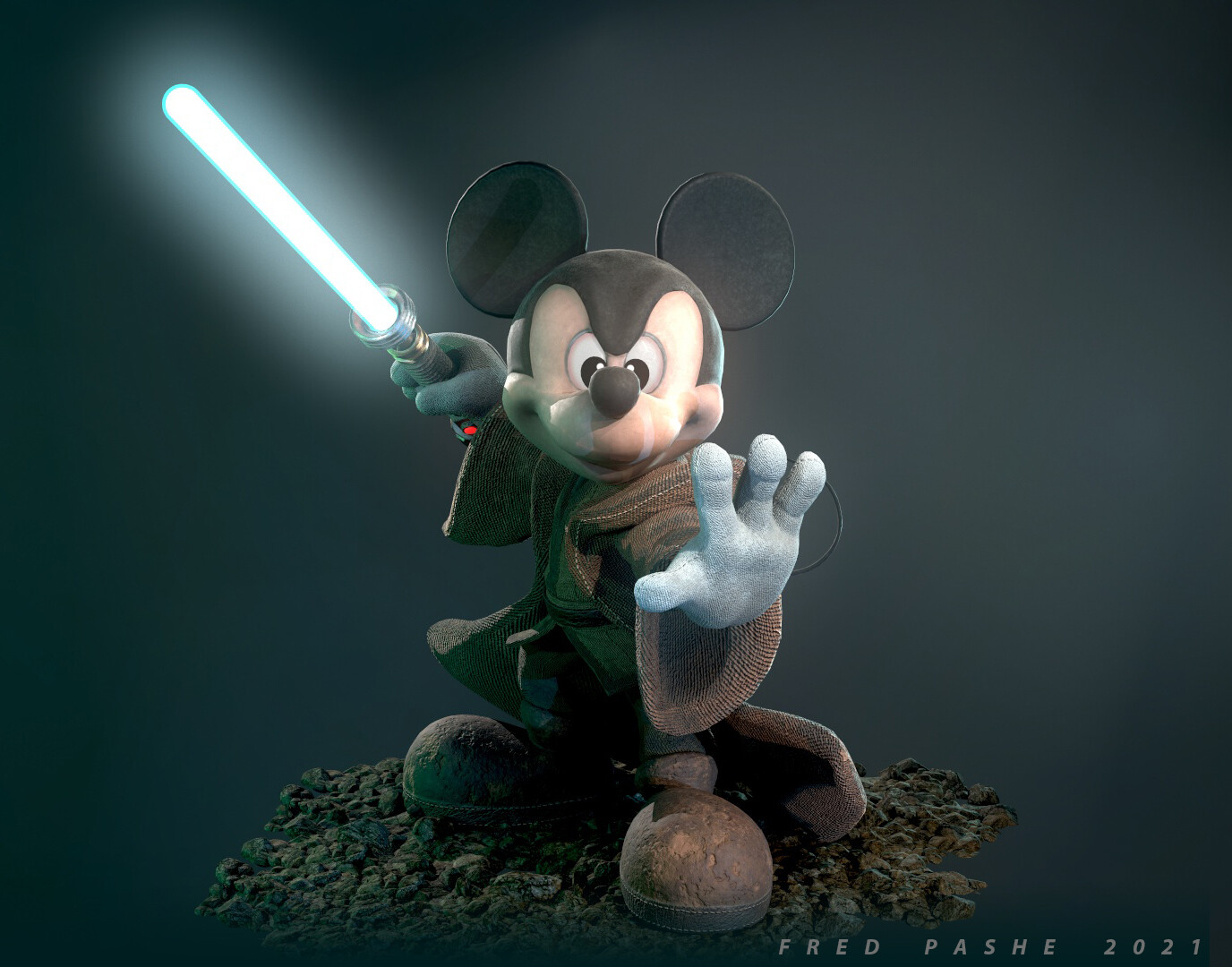 Jedi mickey 2024 lightsaber