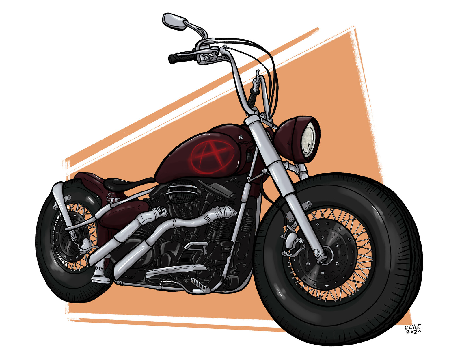 Comic Motorcycle 