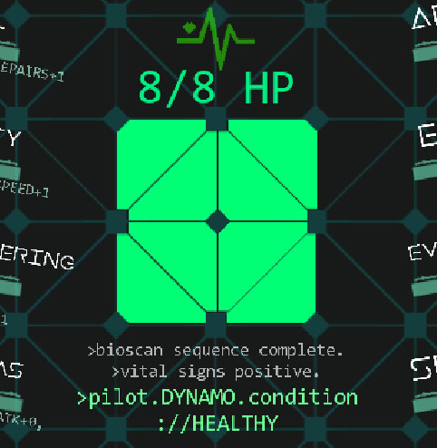 The background is tiled like that to simulate the common mech cockpit trope of an interior window made of several tiled screens. I tried to reflect that visual language by using the tiles themselves to create different UI elements throughout the mockups.