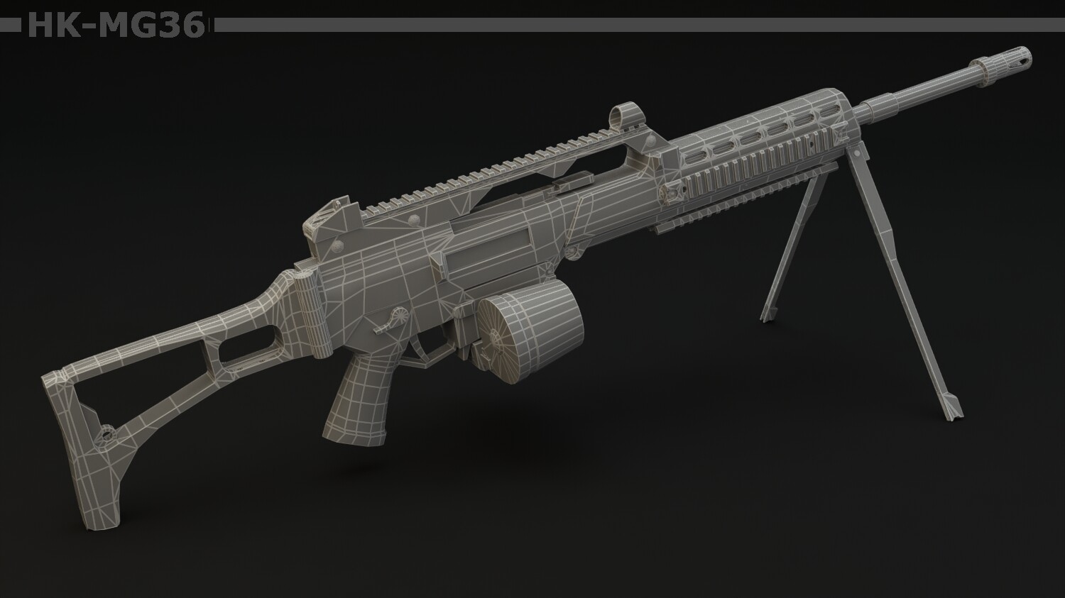 ArtStation HKMG36 Low poly