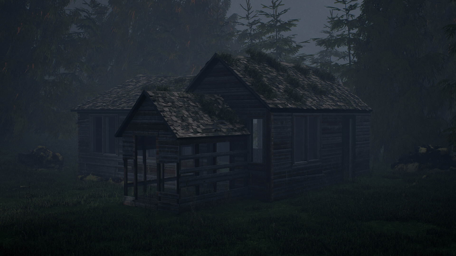 ArtStation - An abandoned hut in the woods