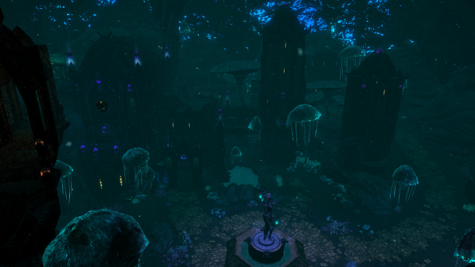 The Twilight Plaza is home to the House of Tentacles.