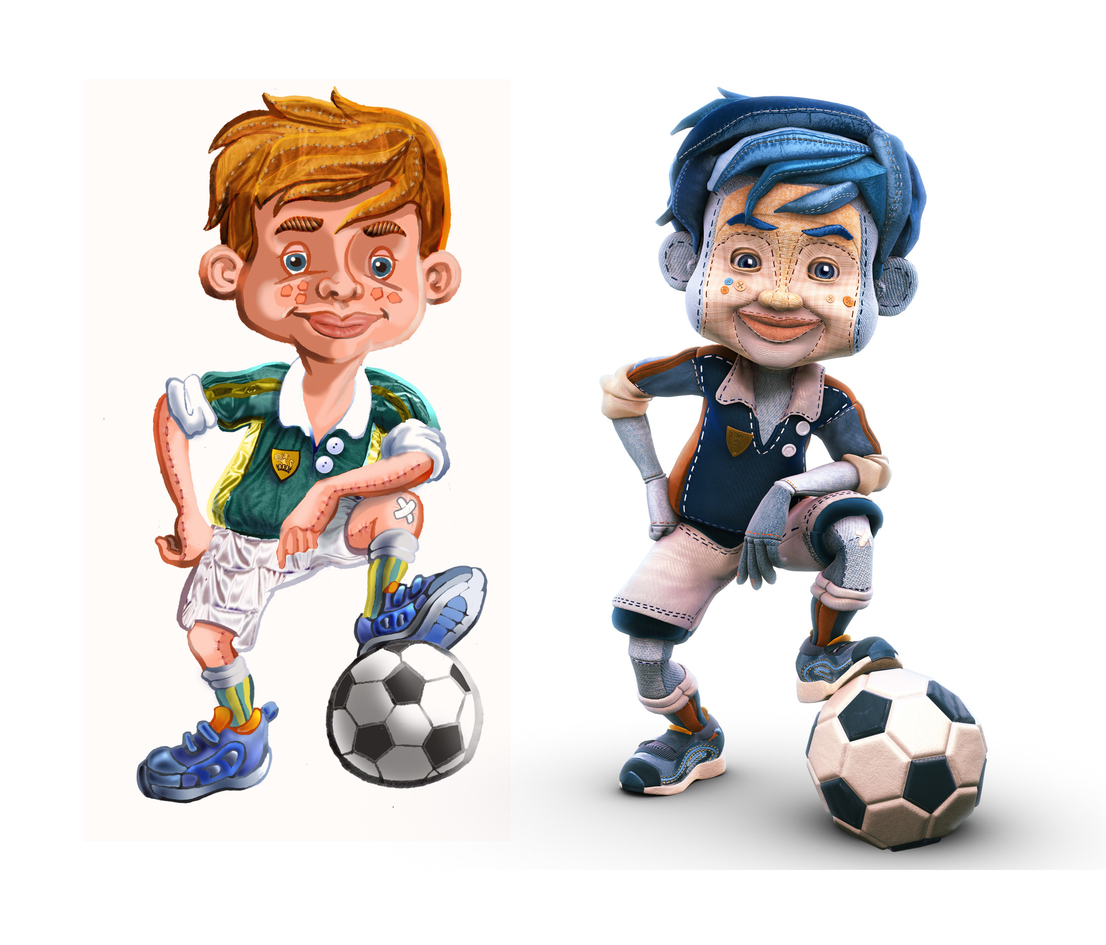 Tweenage son later to become twins (Bobby and Billy) differentiated by cloth color.