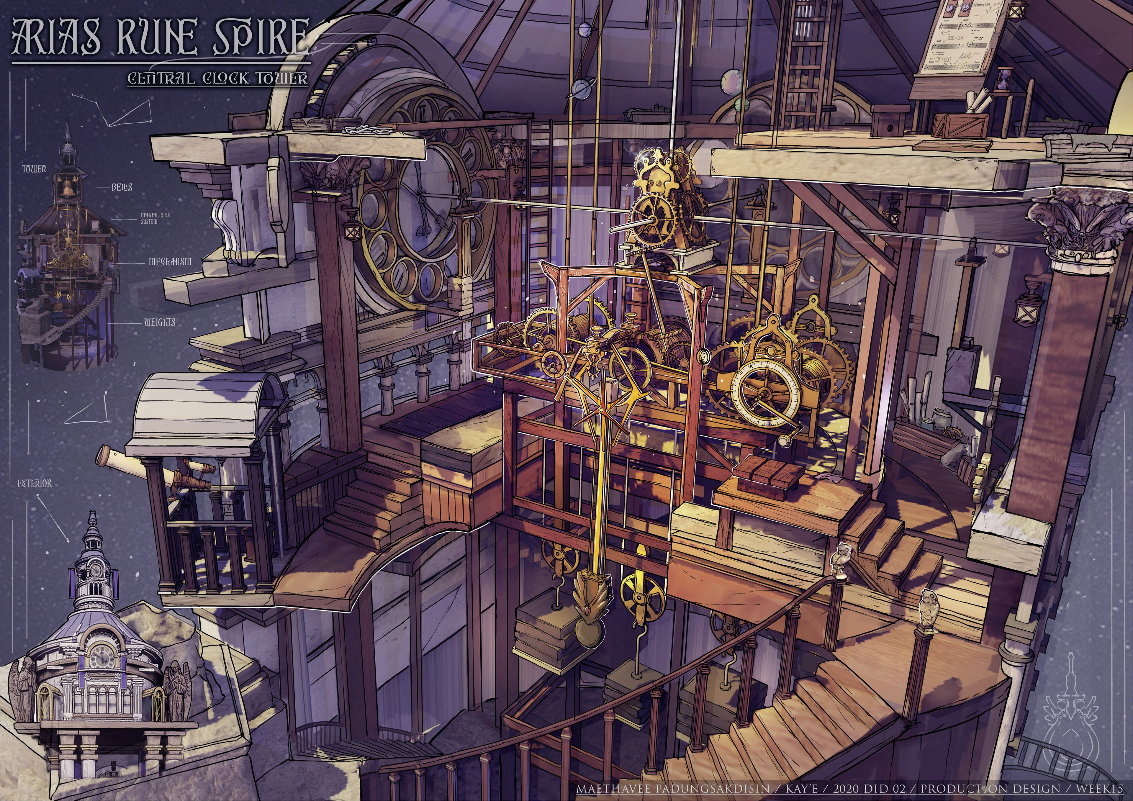 Maethavee Kay E Fantasy Clock Tower Arias Rune Spire