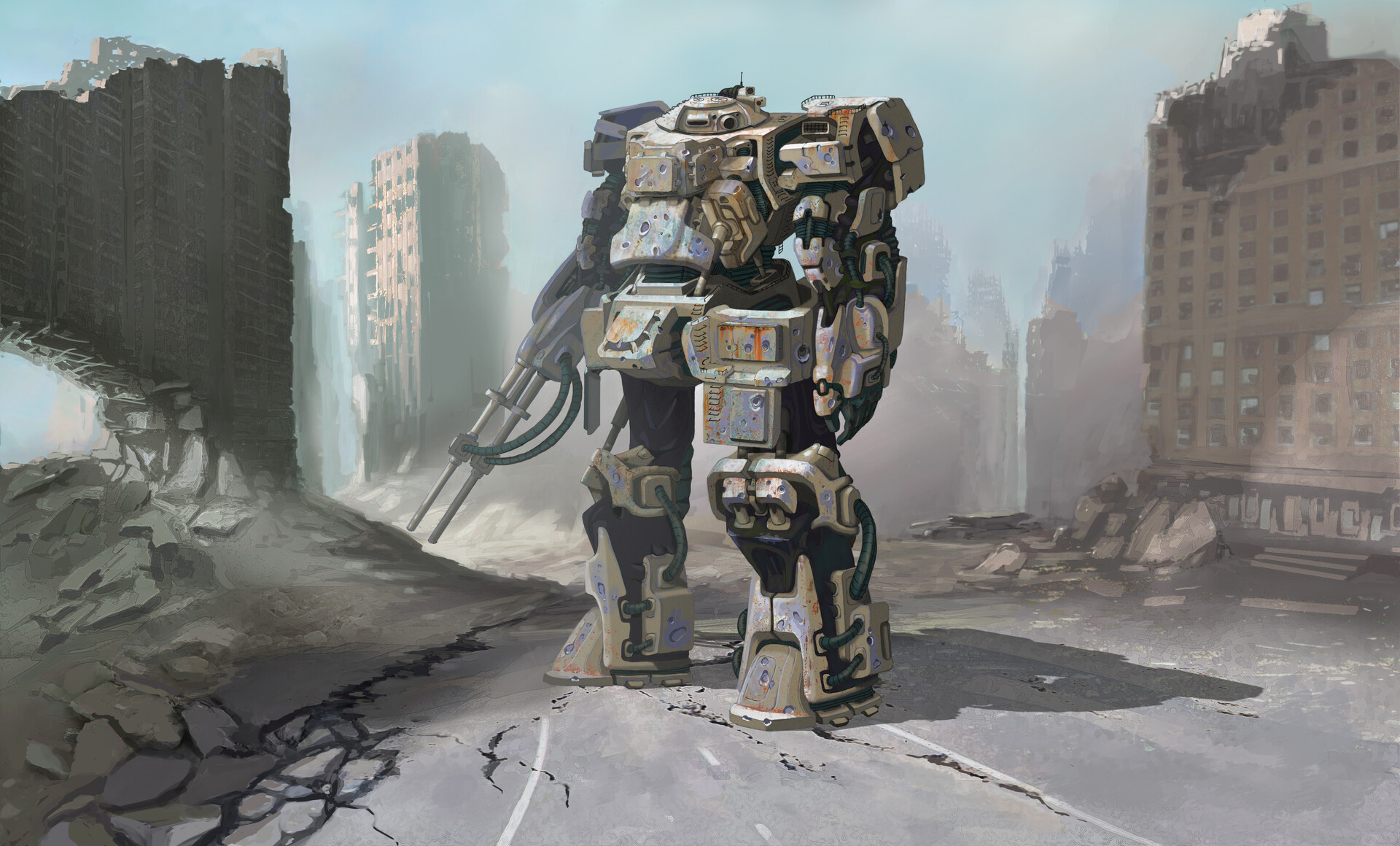 ArtStation - post apocalyptic robot