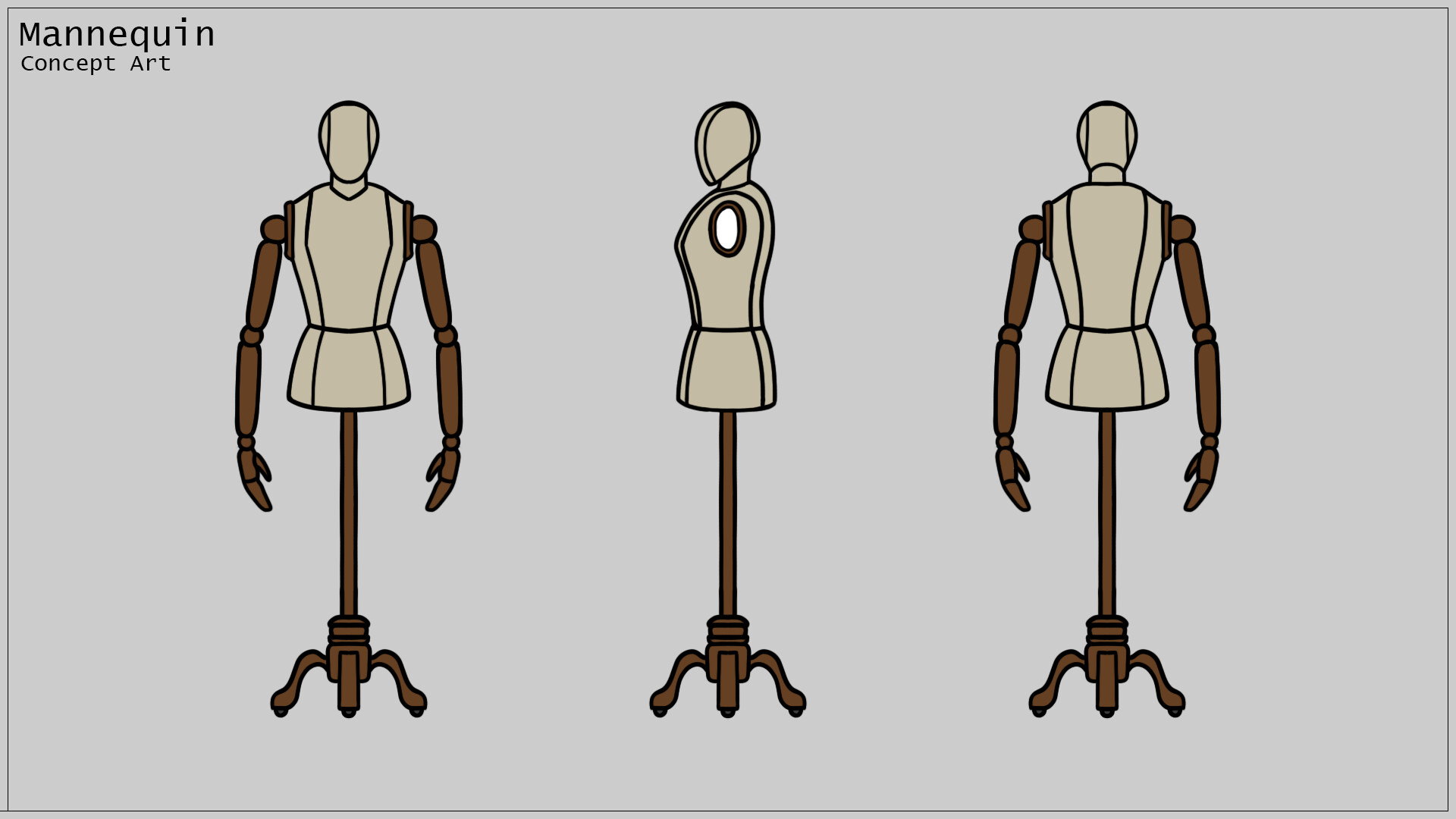 J H Mannequin Character Design