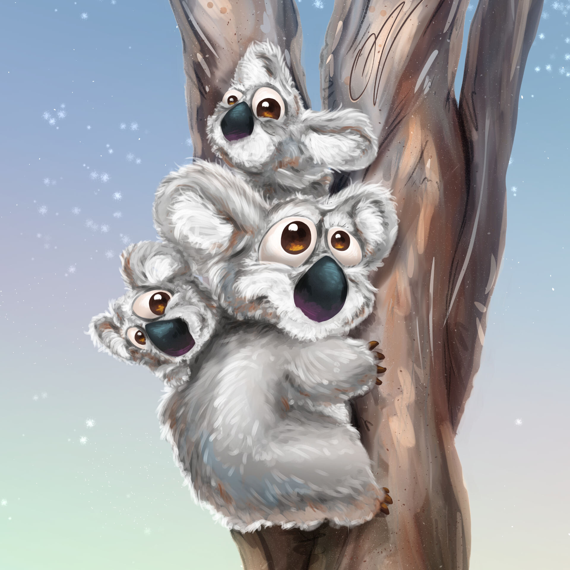 ArtStation Koala with Babys