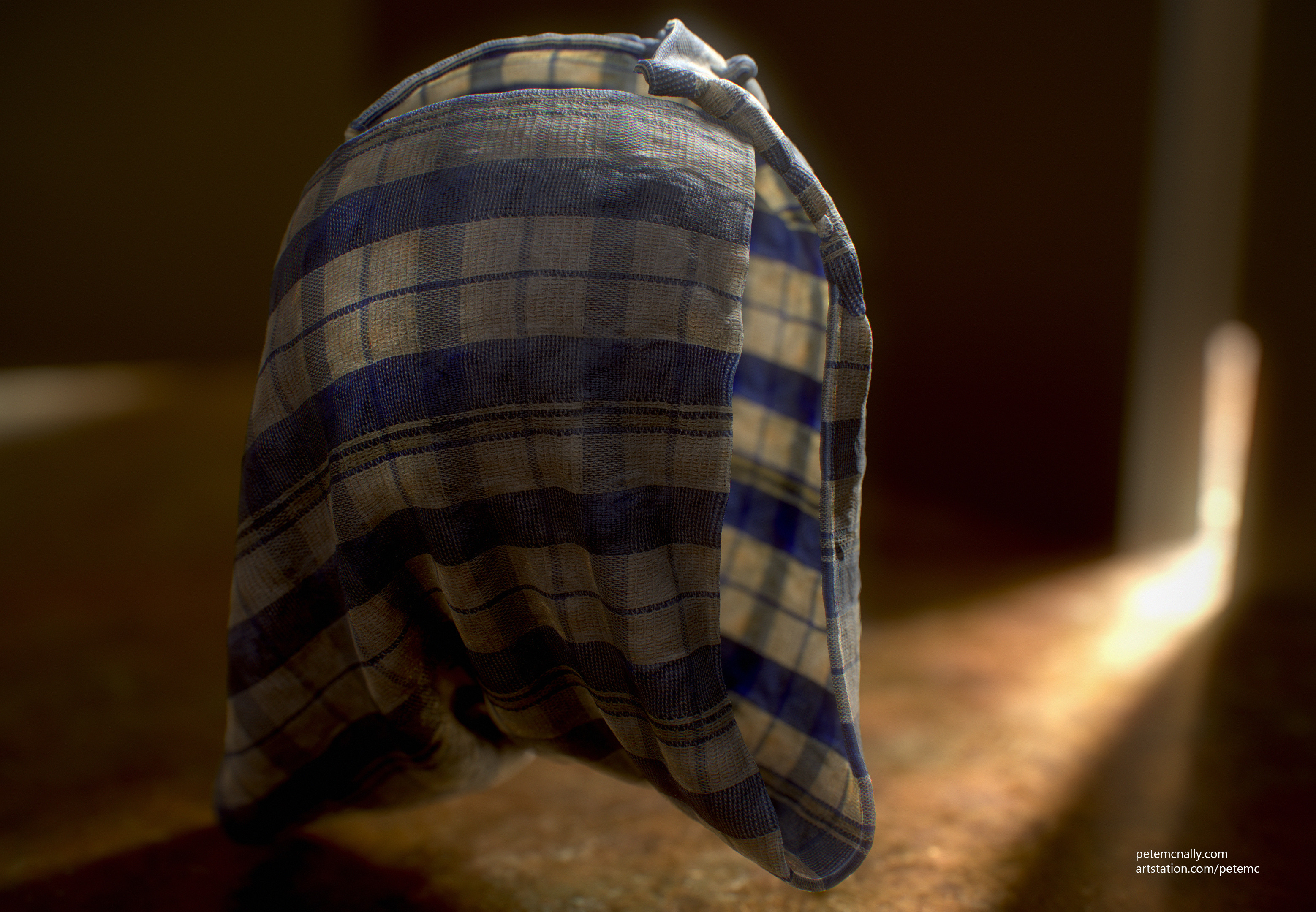 Old dish cloth material test, I wanted to get good backscattering here