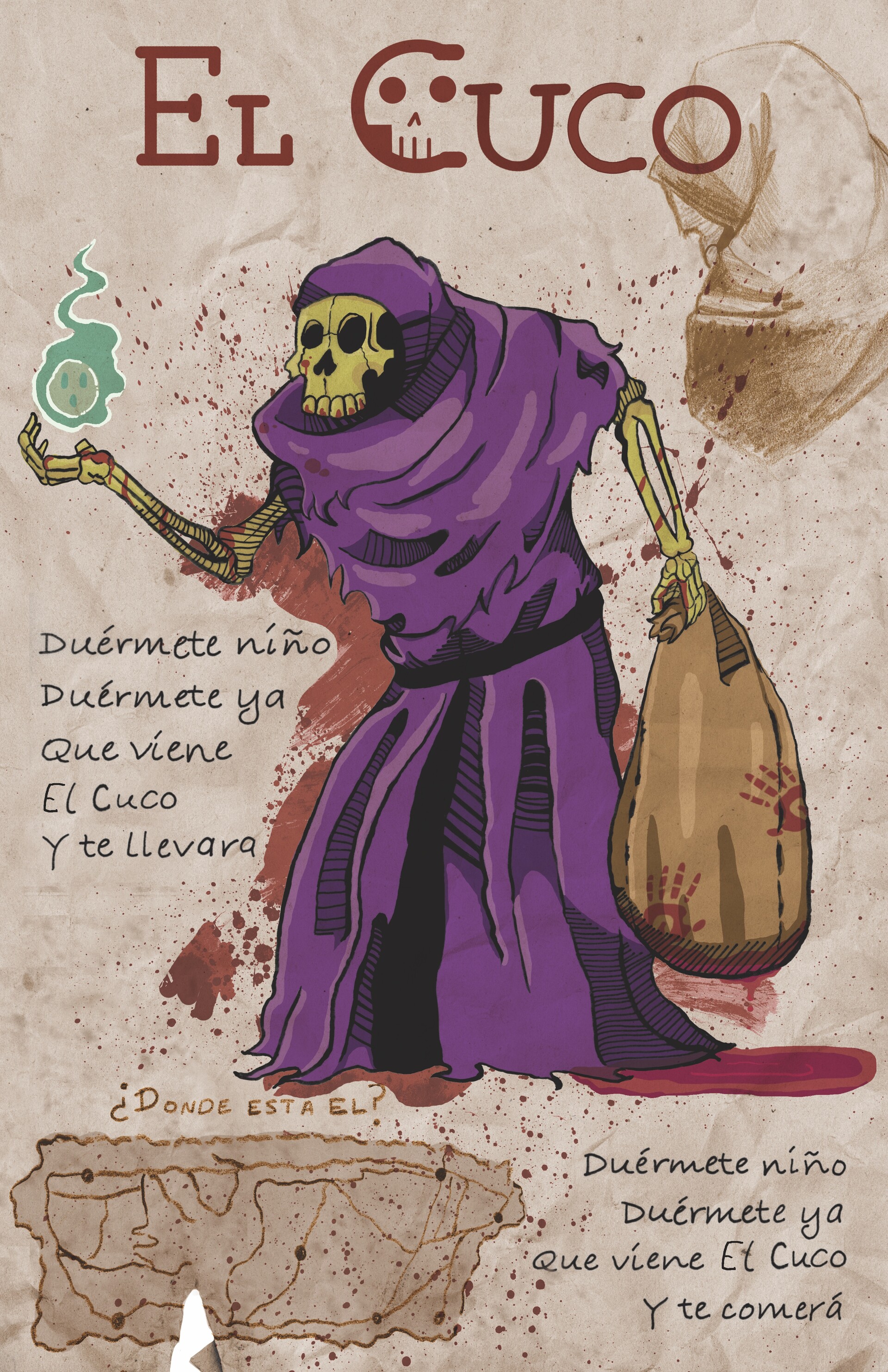 Artstation Horror Triptych Series El Cuco