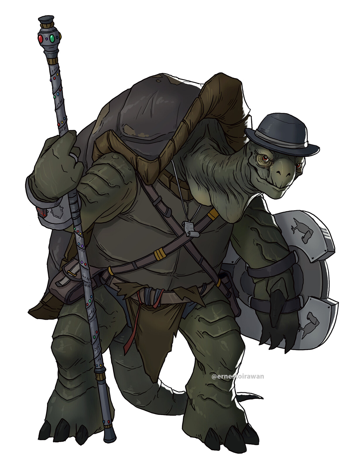 Jontuk, Tortle Cleric.