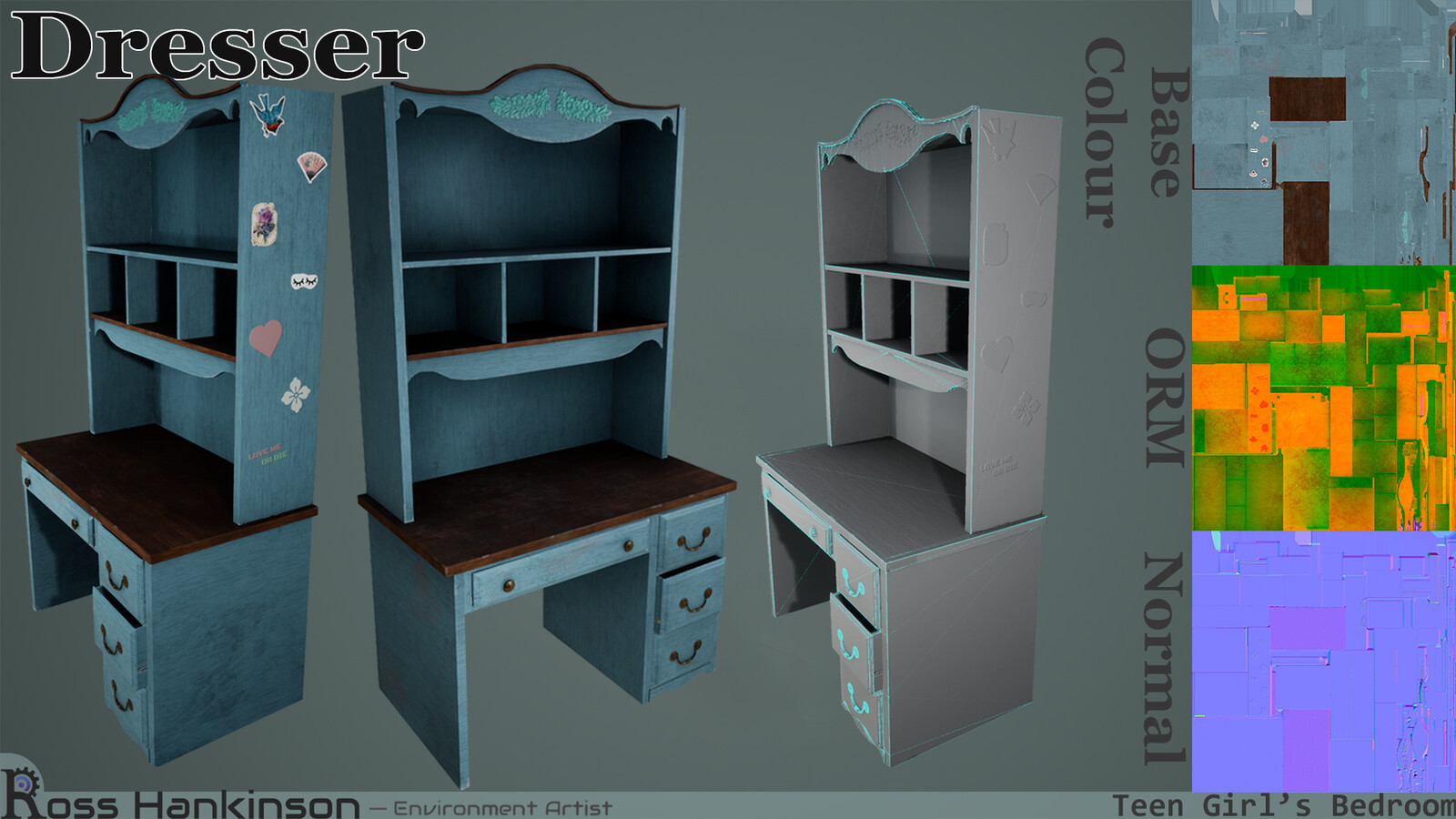 Dresser - 4k Texture Set - 3479 Tris