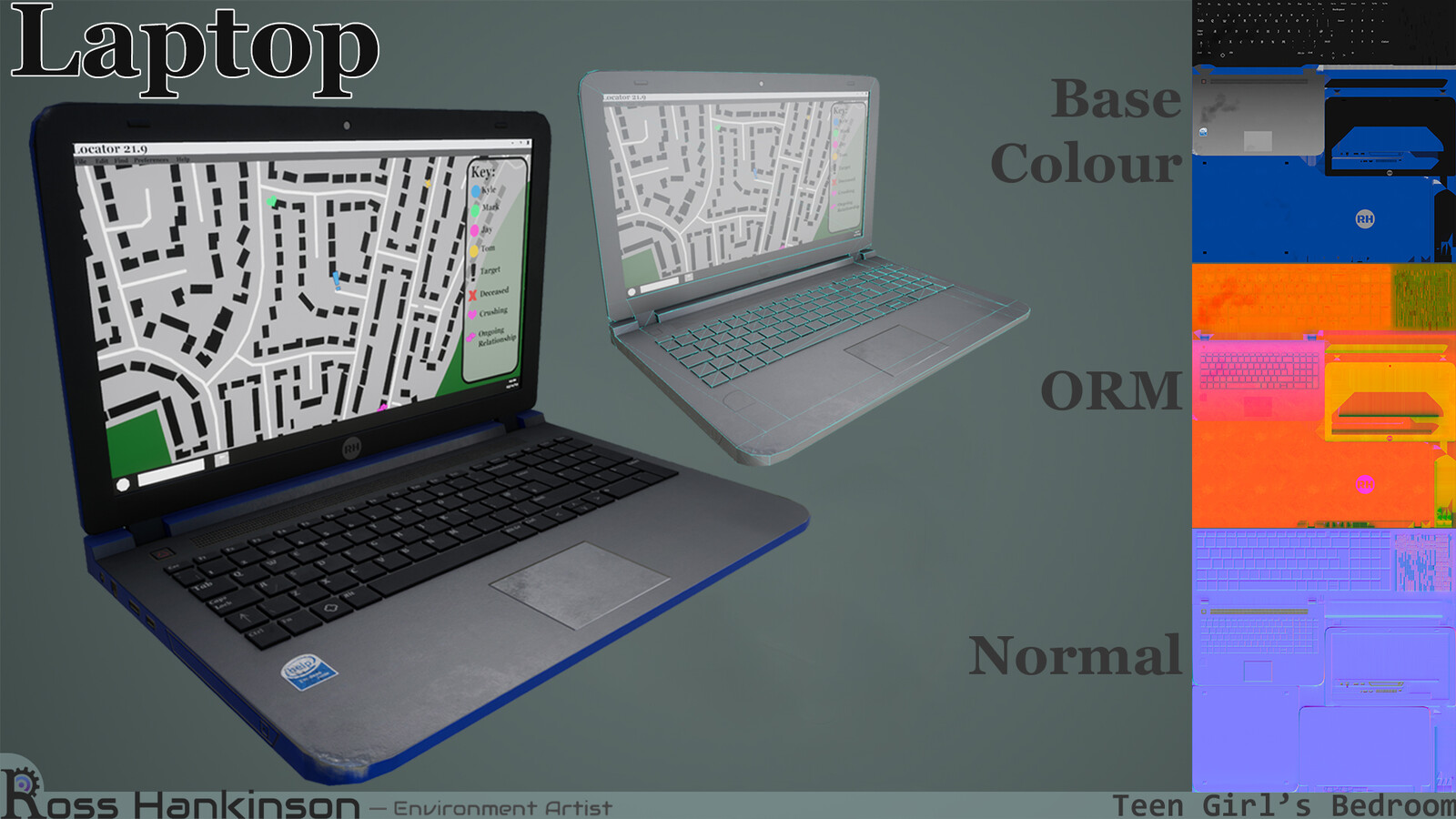 Laptop - 2k Texture Set - 1280 tris