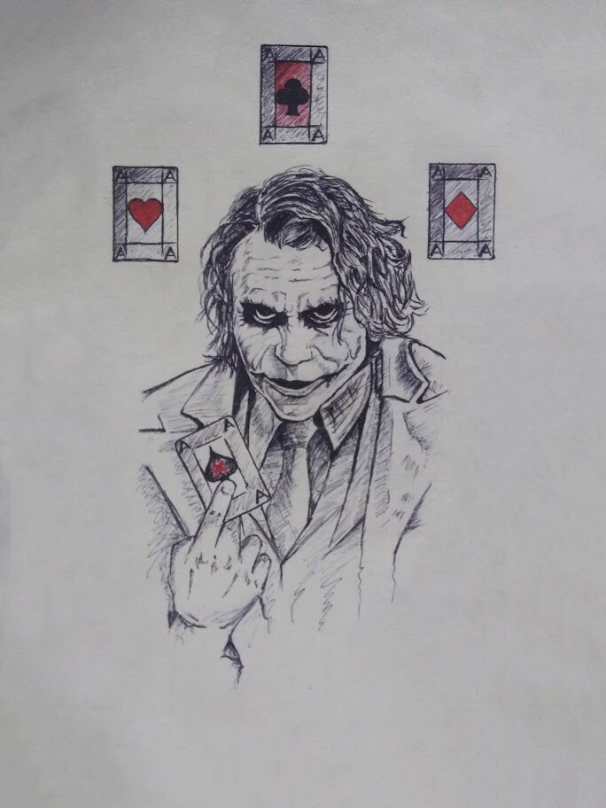 Evil joker sketching within 6 easy steps try it now  Joker sketch Joker  drawings Joker art drawing