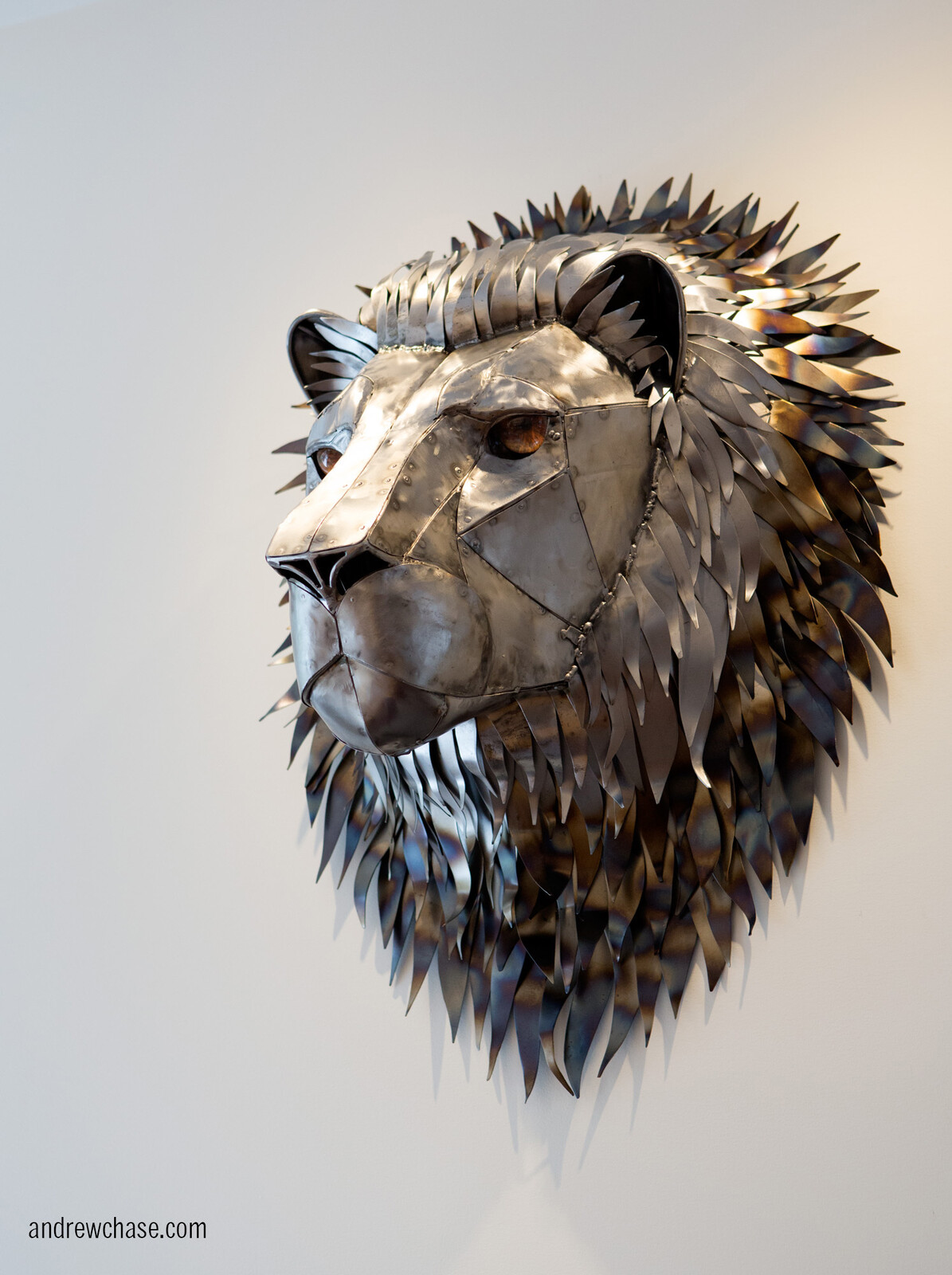life size metal lion head 1